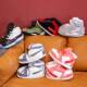 TikTok spoof aj1 cotton slippers coconut cotton shoes luminous bread fat shoes waterproof warm home winter net red