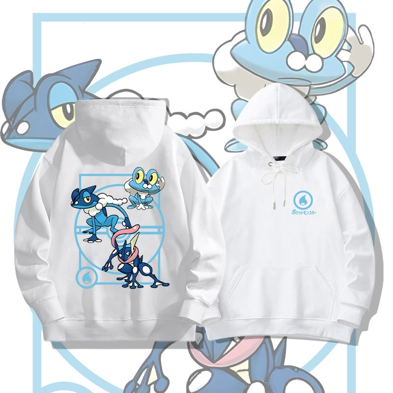 Худи с капюшоном с принтом Greninja свободный крой осень