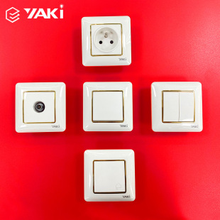 European-style wall switch power socket board French European standard concealed switch foreign trade factory wholesale ultra-thin