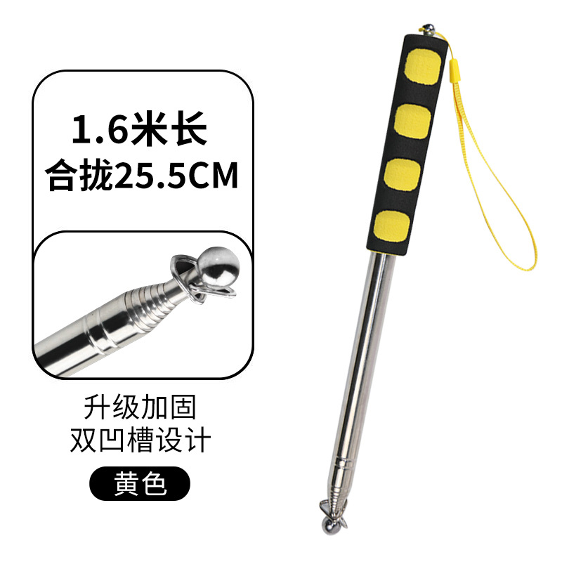 Guía turística retráctil mano fija 2 m bandera 1 m al aire libre engrosse contraído bandera 3 m latigaz 2.5