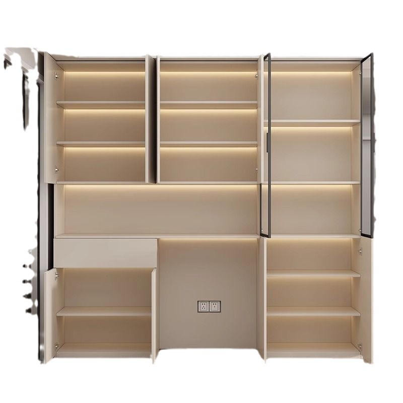 Gabinete de vino simple de madera sólida, gabinete de comedor integrado contra la pared, mesa de comedor de sala de estar, gabinete alto incrustado, almacenamiento de tipo pequeño