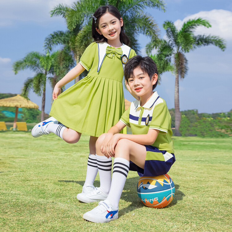 小學生校服夏裝幼兒園園服一年級班服套裝兒童夏季短袖兩件套批發