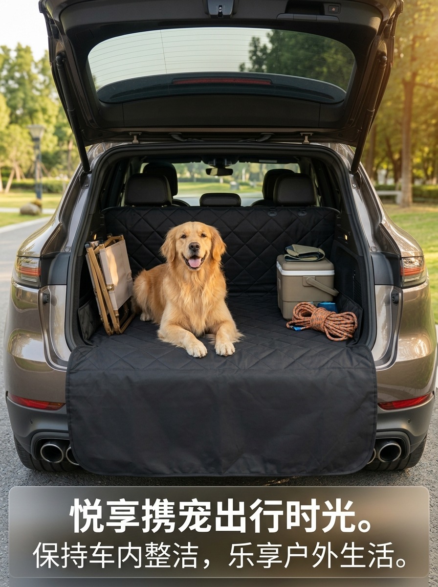 Cross-border SUV off-road vehicle trunk mat, car pet mat, waterproof, dirt-resistant, and scratch-resistant, extra-large size