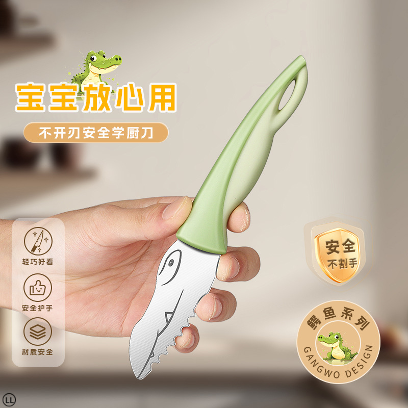 Cuchillo de corte de verduras para niños cuchillo de frutas para niños mano bebé mini cocina de educación temprana cuchillo para niños pequeños cuchillo no