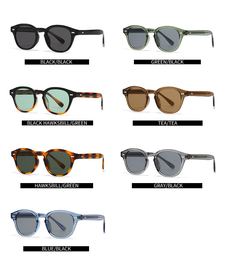 Simple Style Streetwear Solid Color UV400 Protection Resin Round Frame Full Frame Women's Sunglasses display picture 4