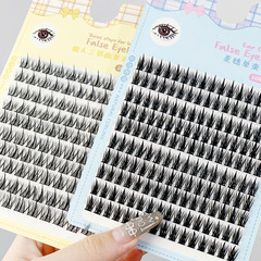 xixi spire wheat ear false eyelashes 10 rows large capacity naturally thick super thin stem segmented eyelashes