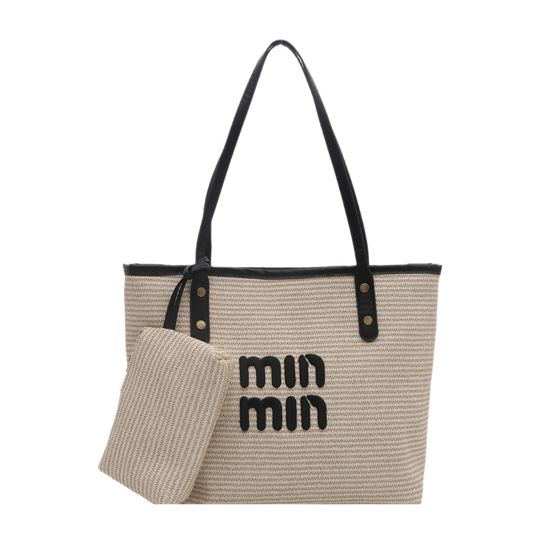 2025 nuevo este año popular bolso de mujer gran capacidad bolso de hombro universal bolso de clase de estudiantes universitarios