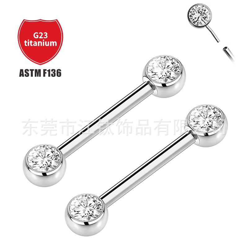 Pointed titanium steel lip stud product view