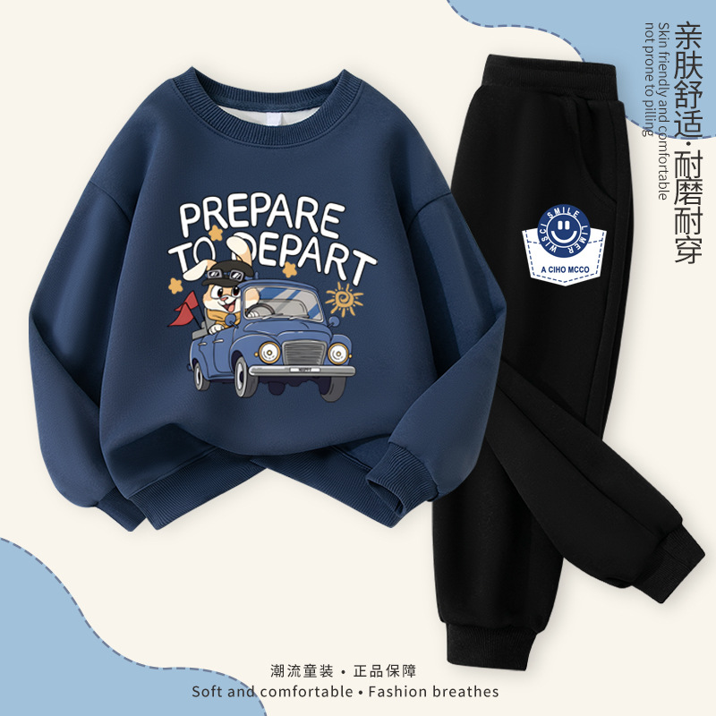 Navy blue/driving rabbit-black/circle smiley face