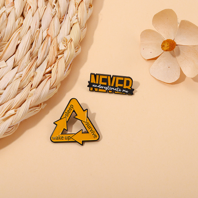 Party, Festival Occasion Alloy Material Novelty Pin Bag Cartoon Letter Alloy Enamel Unisex Brooches