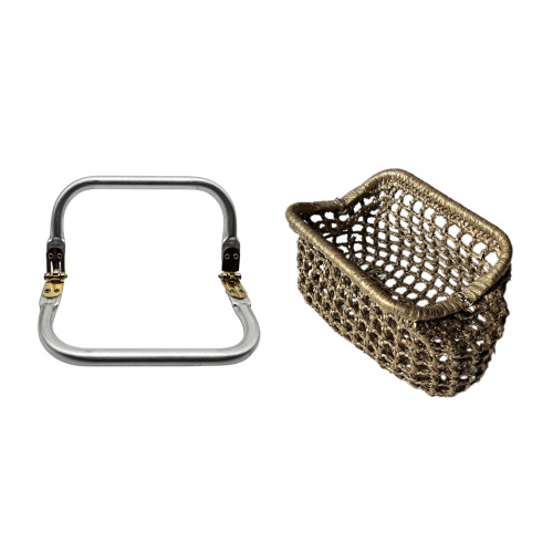 Square aluminum clip box luggage hardware cross clip cloud bag doctor stand bag woven bag mouth clip gold bag clip