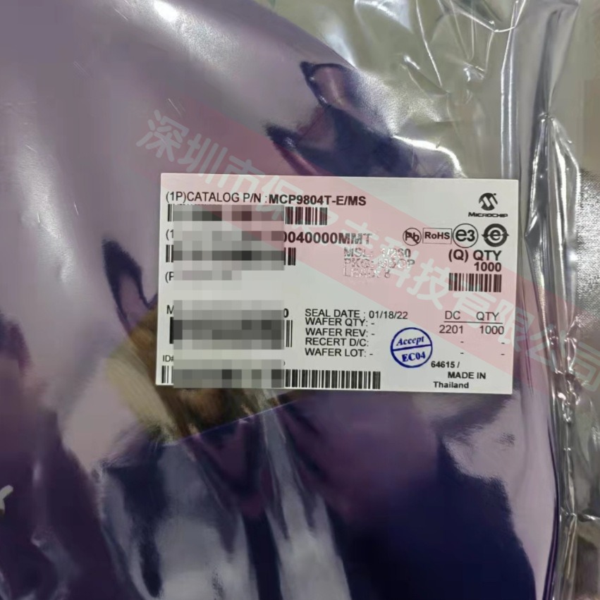 MCP9804T-E/MS温度传感器，微芯专营,自营库存,原装现货