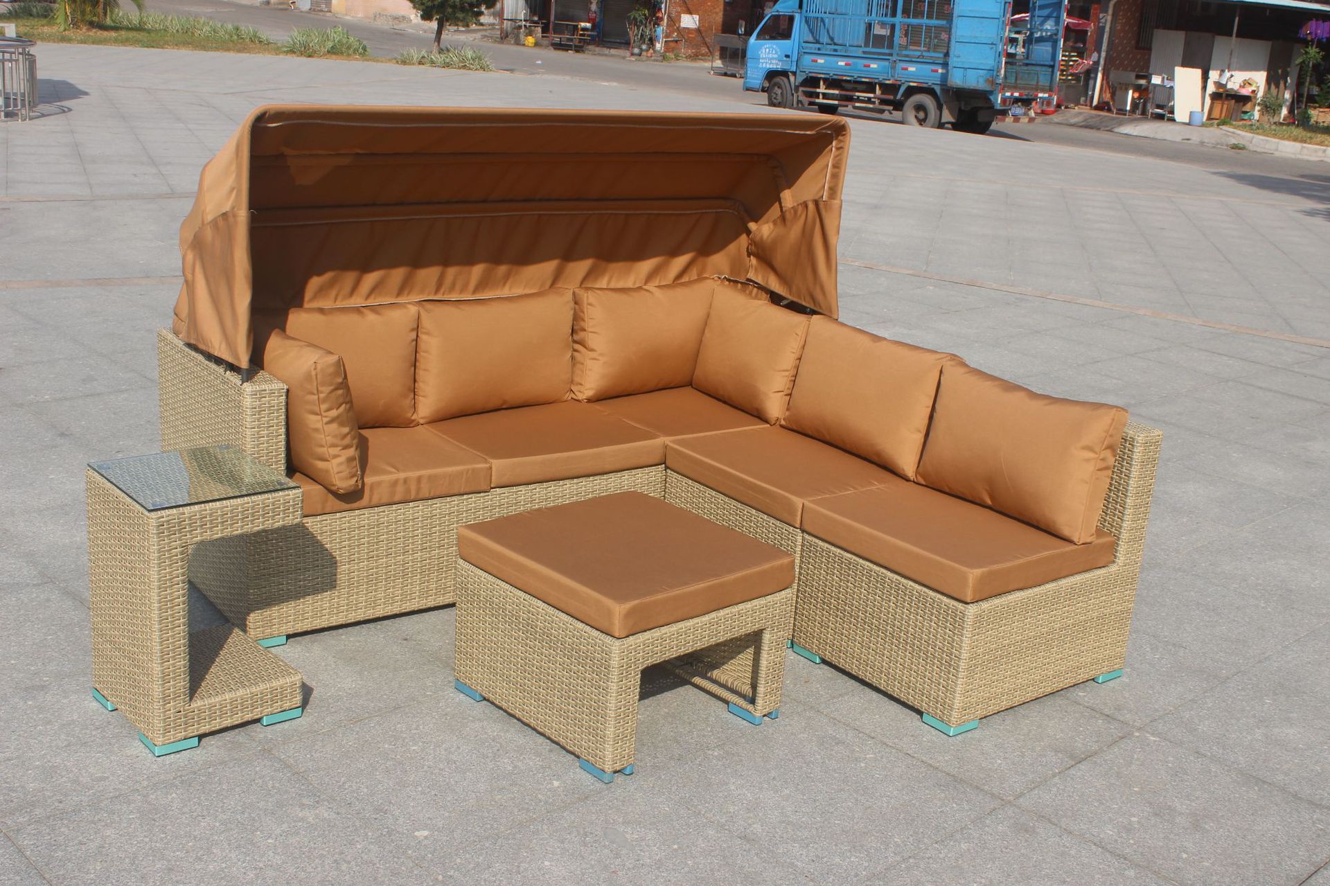 Outdoor Rattan Chair Sofa Rattan Sofa Outdoor Patio Leisure Balcony Living Room Sofa Villa Rattan Sofa New