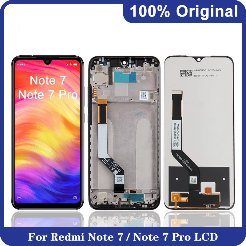 Подходит для Redmi Note7 / 7 Pro: ЖК-экран (внутренний и внешний каркас) в сборе