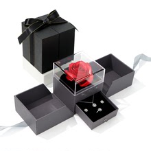跨境電商首飾盒速賣通亞馬遜禮品盒蝴蝶結禮盒永生花盒項鏈盒戒指
