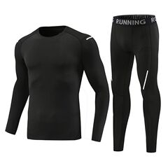 2024 Spring and Autumn New Quick-Dry Compression Tight Men's and Children's Long-Sleeve Long-Pant Compression Suit Fitness Pants Running Sports Set