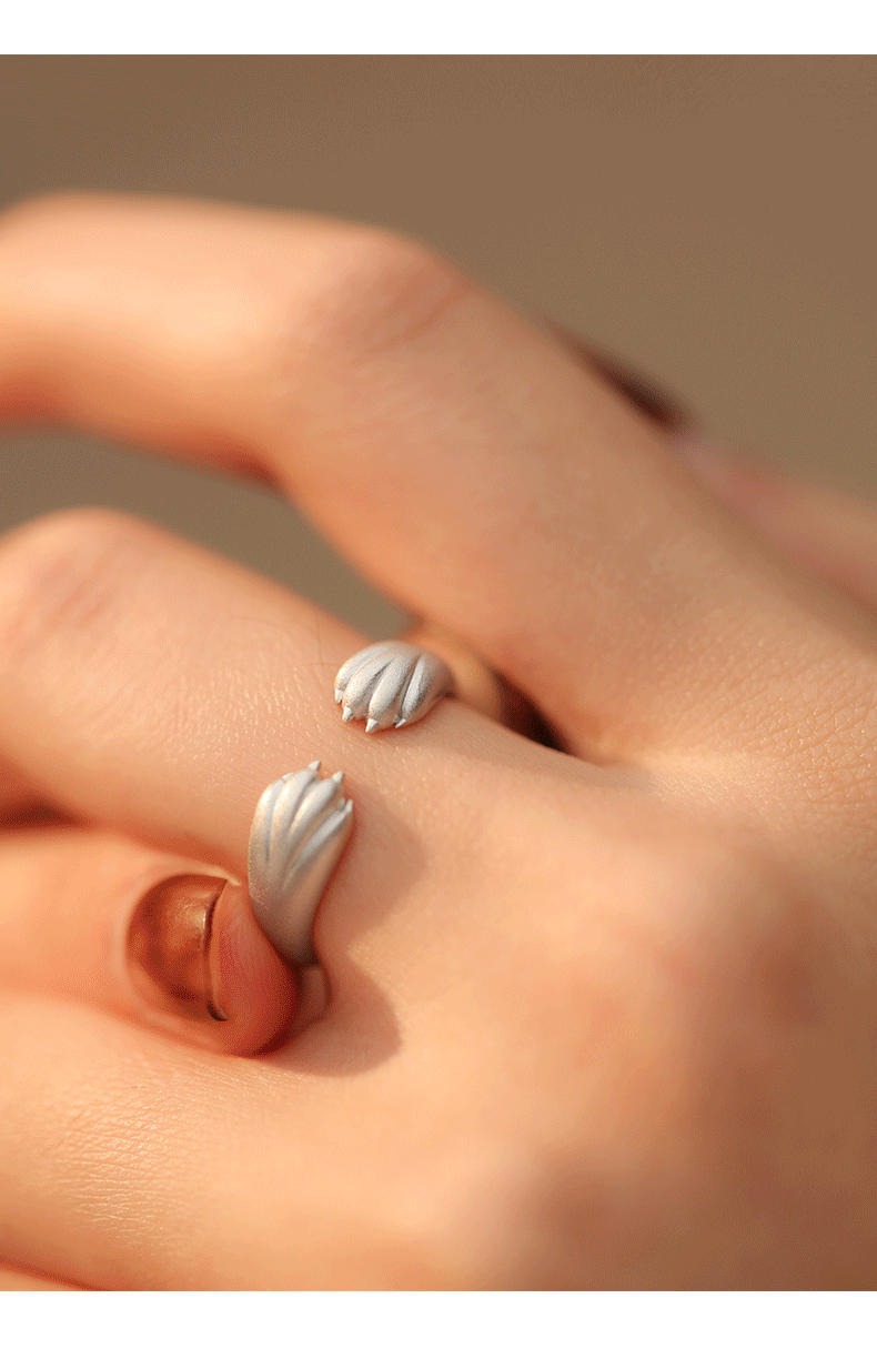 Zodiac Tiger Ring For Women Silver Plated Minimalist Index Finger_voghion.com