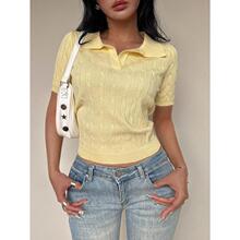 F 27857 Polo neck thin knit top Polo �챡����֯���羳��