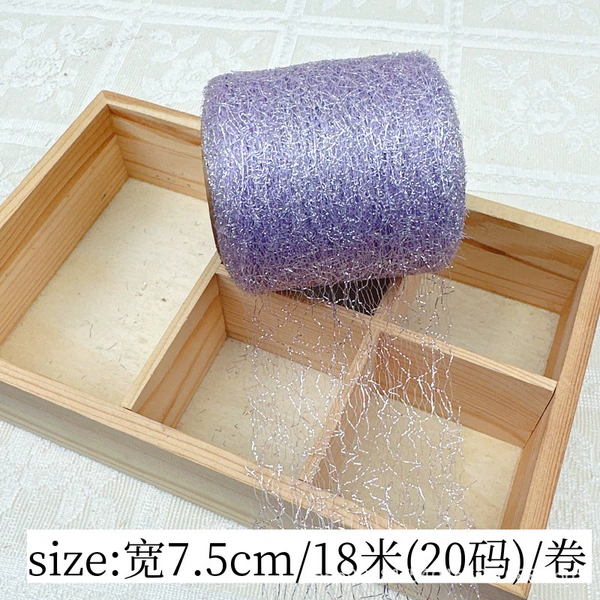 L142-7.5cmX20 size silver thread light purple