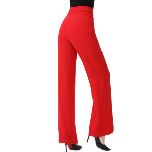 Latin dance pants for women, high-waisted modern dance pants, international standard wide-leg long pants, Guttbar clothing dance pants, dancing social attire