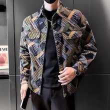 高级感春秋百搭外穿潮流新款夹克男装长袖原宿痞帅气质牛仔外套男