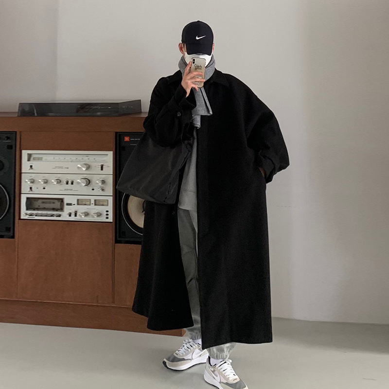 Asmu韓国版のファッションがゆったりしています。男性コートはだらだらしています。