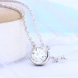 Moissanite Necklace Women 925 Sterling Silver 2024 New Explosions Pendant Birthday Valentine's Day 520 Gift for Girlfriend