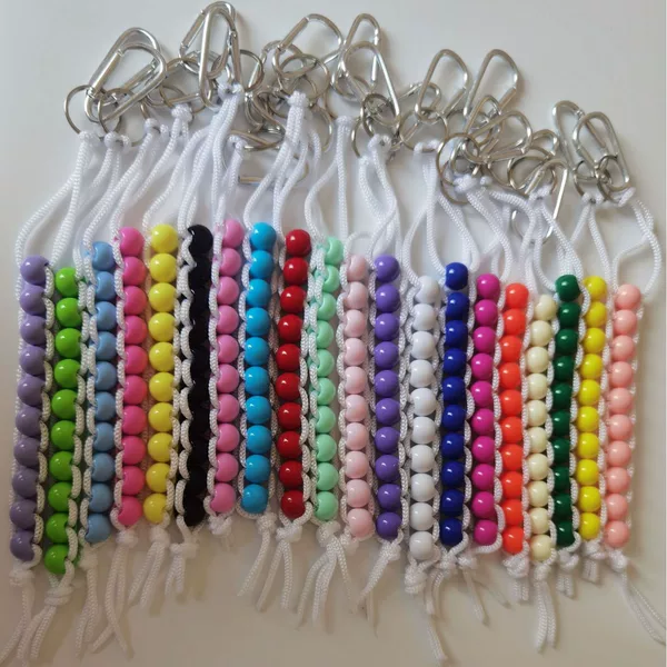 2025 New Golf Scorer Solid Color Bead Chain Scorer Wrist Cross Bead String Counter for Golf