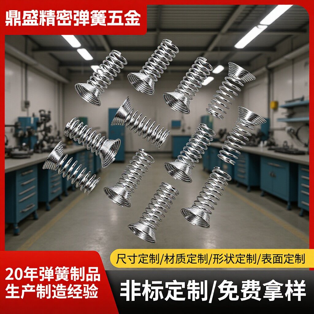 不锈钢弹簧厂家来图样加工定制按键弹簧镀镍线单双角导电插件弹簧