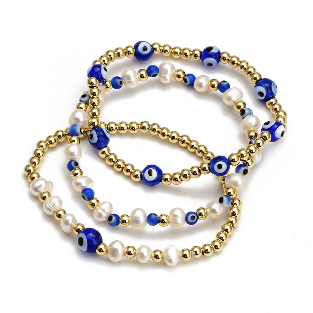 6g Weight Bracelets Classification 1 Piece Quantity Daily Occasion Copper Material Eye Pattern Unisex Gender Plating Design Fashion Style Fashion Eye Copper Plating Bracelets 1 Piece 19
