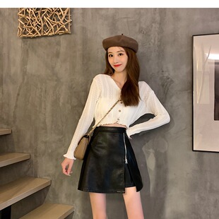 Ƥȹ����ȹŮPUƤ���¿�С���Ӹ�����߅��朿�A�ֶ�ȹ��ɫ����ȹ