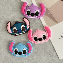 PVC软胶硅胶史迪仔头贴片DIY饰品配件洞洞鞋扣发饰发夹手机壳贴片