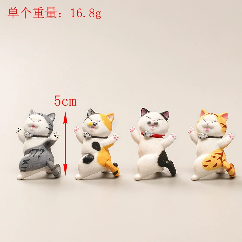 Маленькая минифигурка, мультяшная кукла, игрушка, 5см, котенок, кошка