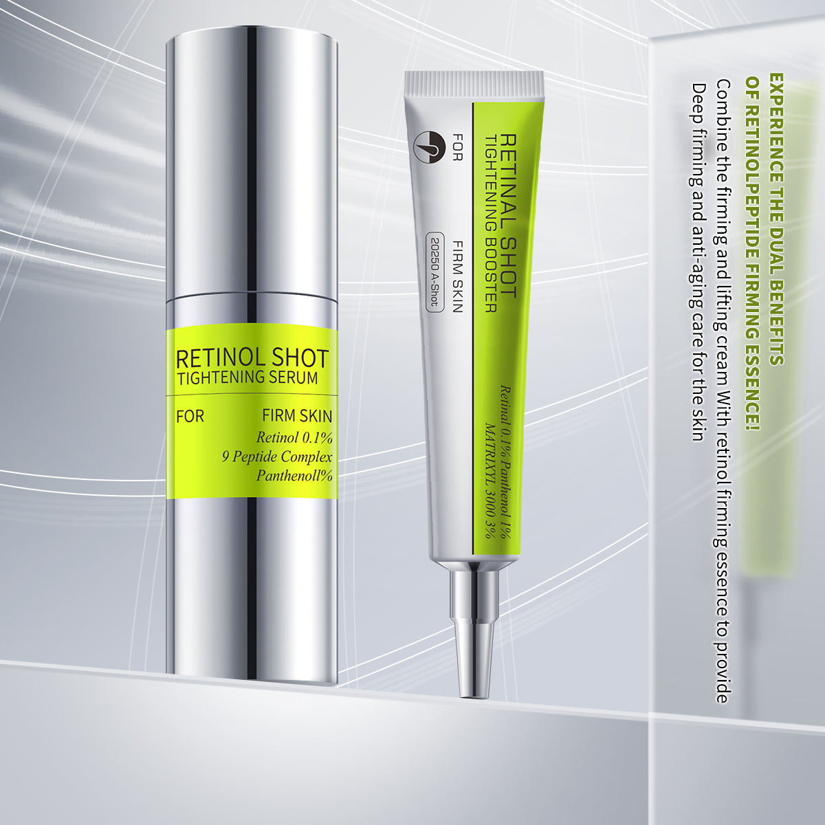Esencia Reafirmante con Retinol Transfronteriza, Hidrata Suavemente, Crema Contorno de Ojos con Retinol, Crema Reafirmante para Ojos con Retinol
