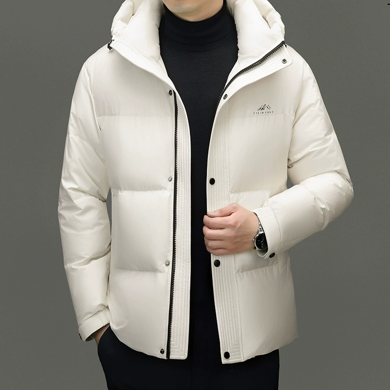 品牌 Short winter removable velvet keep warm down jacket for leisure, duck down
