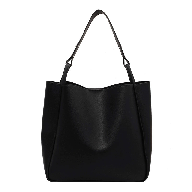 Japanese retro underarm bag, compact shoulder tote, 3 colors (black/white/caramel)