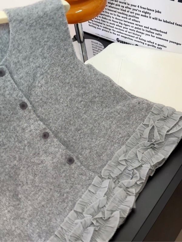 原创正版！高品质韩系秋冬新款针织马甲女宽松百搭无袖开衫上衣|undefined
