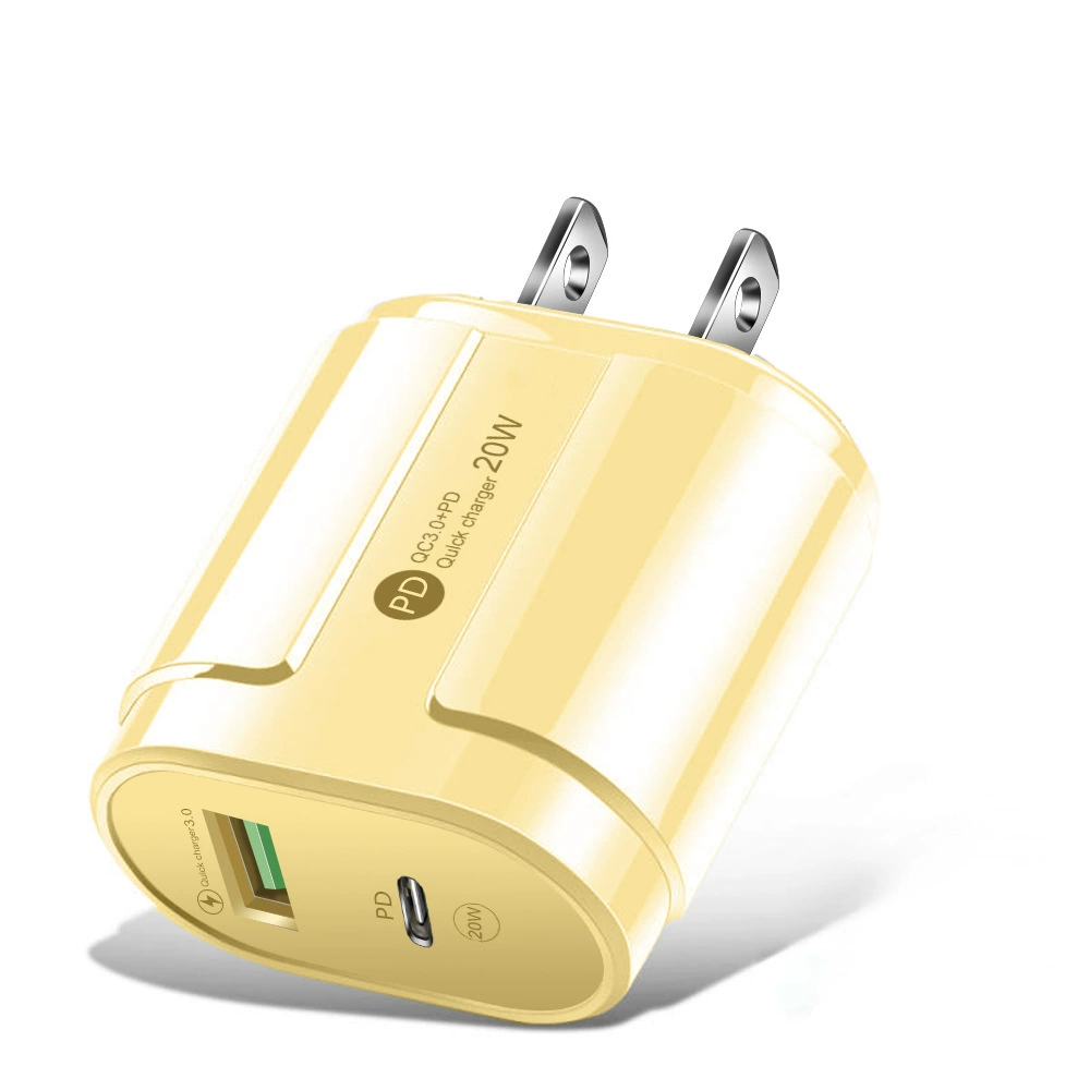 Новый сетевой адаптер USB PD с двумя портами PD быстрая зарядка головка A+C двойной порт быстрый заряд для мобильного телефона