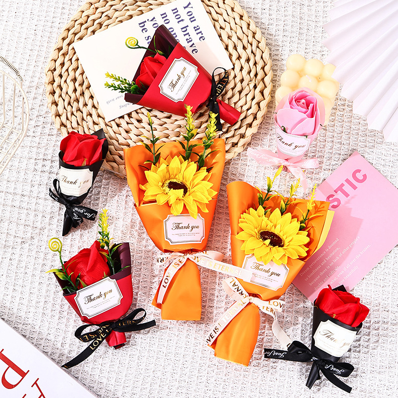 Golden List of Success 38 Valentine's Day Sunflower Small Bouquet Soap Flower Sunflower Souvenir Artificial Flower Decoration Golden List of Success 38 Valentine's Day Sunflower Small Bouquet Soap Flower Sunflower Souvenir Artificial Flower Decoration