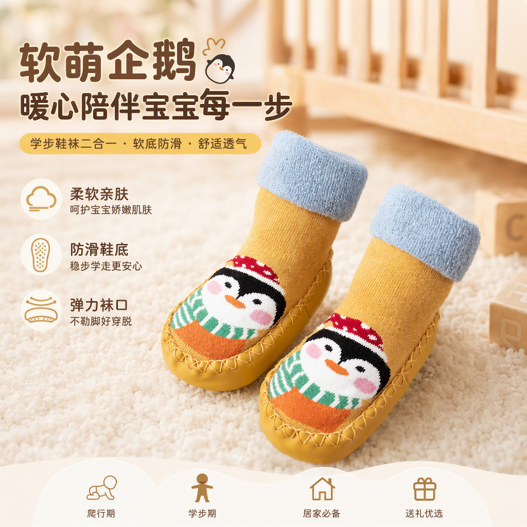 Children's Floor Socks for 1-3 Years Old, Infant Socks, Class a Baby Shoe Socks, Autumn and Winter Thickened Pure Cotton Non-Slip Toddler Socks, Wholesale Children's Floor Socks for 1-3 Years Old, Infant Socks, Class a Baby Shoe Socks, Autumn and Winter Thickened Pure Cotton Non-Slip Toddler Socks, Wholesale