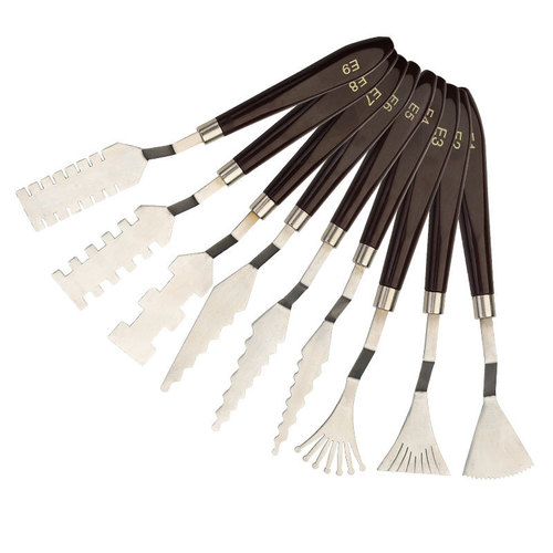 Cross-border art color mixing spatulas, paint, oil painting, watercolor color mixing knives, toothed color mixing knives, scraping knives, sawtooth color mixing knives