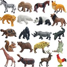 仿真动物模型野生实心塑胶麋鹿长颈鹿大象犀牛棕熊老虎狮子玩具