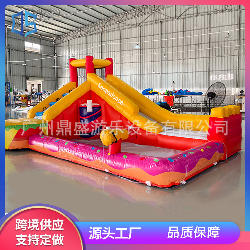 Inflatable Small Trampoline Slide Combination Outdoor Inflatable Castle Amusement Children's Water Park Equipment Trampoline Manufacturer