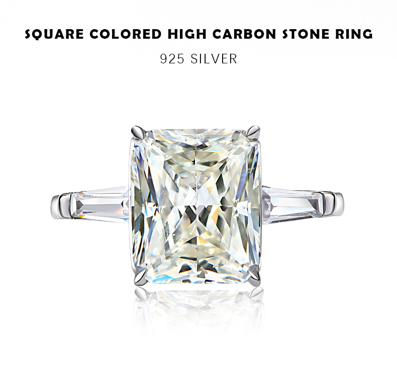 Fashion Geometric Sterling Silver Inlay Zircon Rings 1 Piece