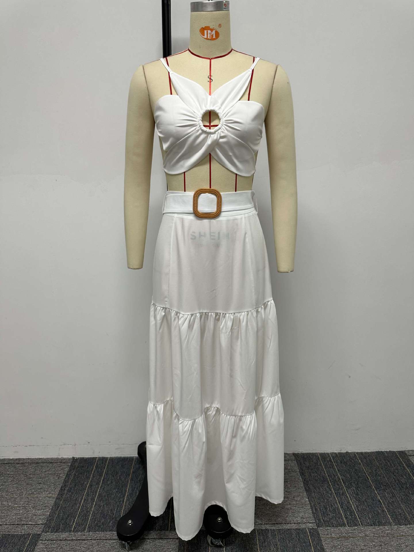 354g Weight Sleeveless Sleeve Length Polyester Fabric Type Skirt Co-ord Set Sets Type 2 Pieces Set Quantity Holiday Occasion Strap Neckline Slim Fit Type Solid Color, Flower Pattern Summer Season Women's Gender Vacation Style Holiday Women's Vacation Solid Color Flower Polyester Skirt Co-ord Set Skirt Sets 12