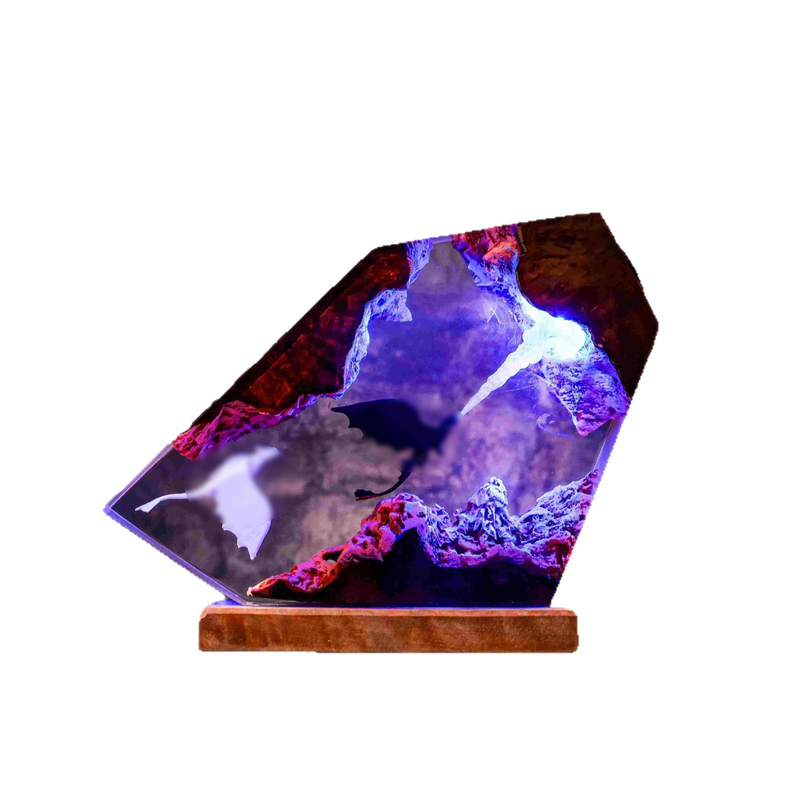 Nuevo chorro de fuego sin dientes HTTYD resina lámpara de noche LED luz epoxi de color una generación