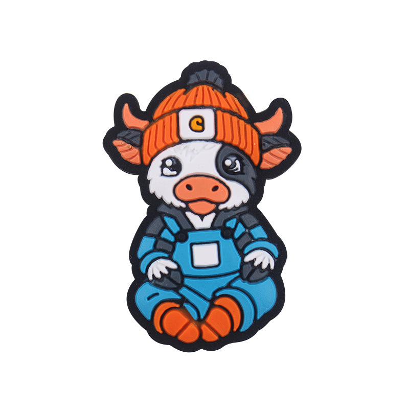 Nuevos artículos para madres y bebés animales de dibujos animados bueyes cuentas de silicona creativas DIY tetas cadena de pulseras juguetes accesorios de goma de techo