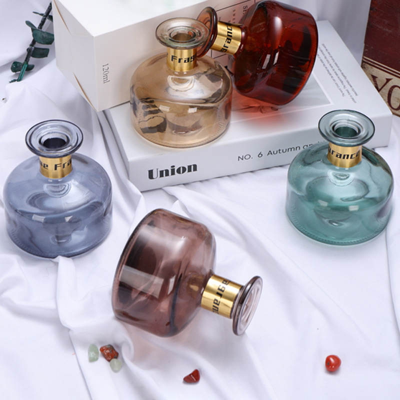 Botella de aromaterapia de vidrio sin fuego botella vacía botella de ratán botella decorativa coche-montado perfume extendido 300ml botella de vidrio botella de incienso