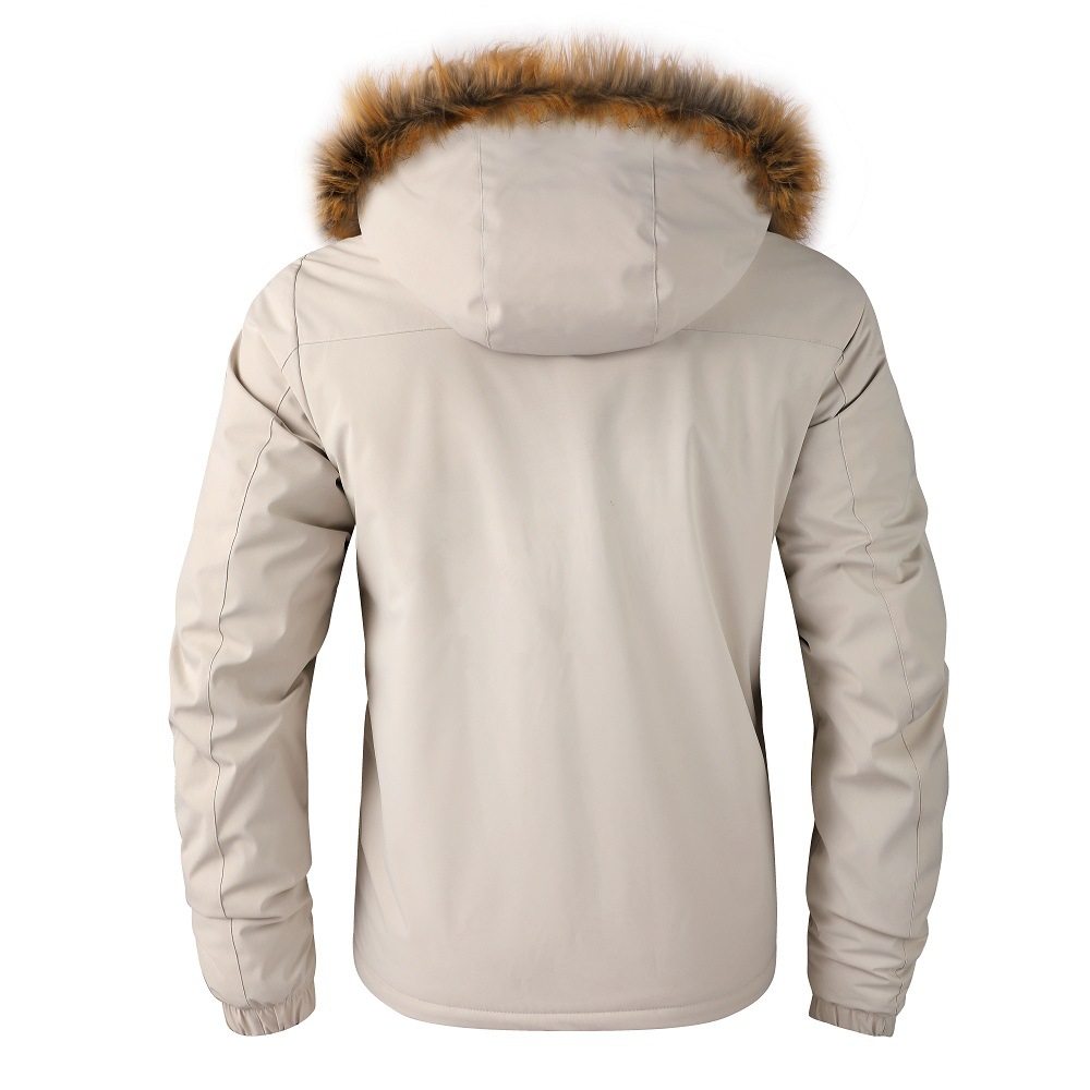 Abbigliamento da uomo Giacca con cappuccio Giacca antivento da uomo Giacca da uomo di media lunghezza Giacca da uomo in velluto spesso Giacca_voghion.com