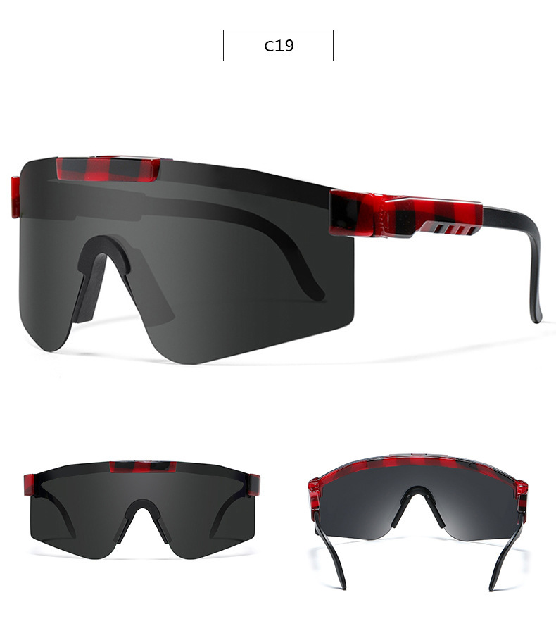 Casual Gradient Color PC UV400 Protection Biker Frameless Sports frame Sunglasses display picture 15